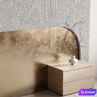 Headboard 3d Wall Panel 48 3D Model Vray, Corona