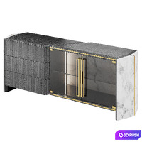 Algerone Sideboard by Luxxu 3D Model Vray, Corona