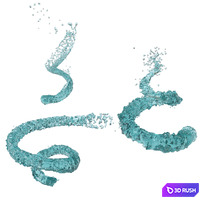 6 Water Splash Vol 6 3D Model Vray, Corona