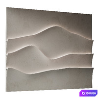 Abstract composition Relief wall Plateau 8 3D Model Vray, Corona