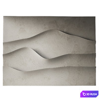 Abstract composition Relief wall Plateau 8 3D Model Vray, Corona
