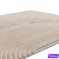 Linen White Rug 3D Model Vray, Corona