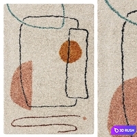 Louise Multicolour rug by Benuta 3D Model Vray, Corona