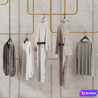 Showcase \ Clothing store 008 3D Model Corona