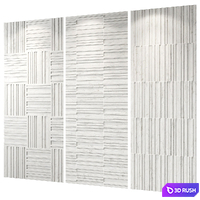 Lithos Design marble wall panel Barcode Zero 3D Model Vray, Corona