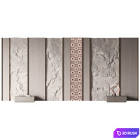 Headboard #17 3D Model Vray, Corona
