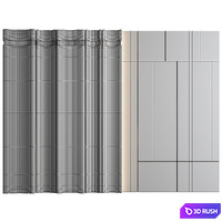 Wall Panel Decor 182 3D Model Vray, Corona