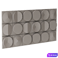 Wooddi 3D Blocks Wall Panel Clock HLS6012-3A 3D Model Corona