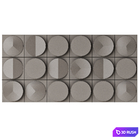 Wooddi 3D Blocks Wall Panel Clock HLS6012-3A 3D Model Corona