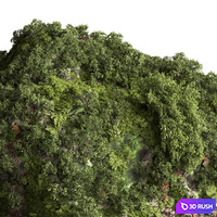 Moss on Stones 08 3D Model Vray, Corona