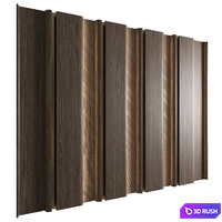 Wall Panel Decor 190 3D Model Vray, Corona
