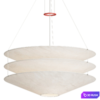 Floatation Japanese Paper Suspension Lamp Ingo Maurer 3D Model Vray, Corona