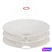 Floatation Japanese Paper Suspension Lamp Ingo Maurer 3D Model Vray, Corona