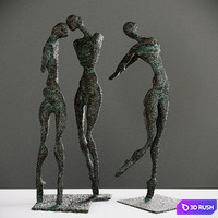 Sculpture "Three Graces" 3D Model Corona