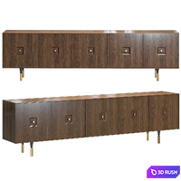 TV stand Brown 3D Model Corona