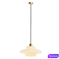 Mid Century Art Milk White Glass Pendant Light 3D Model Corona