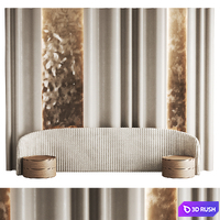 Wall panel/Headboard 4 3D Model Corona