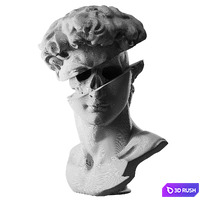 Bust of David 3D Model Corona