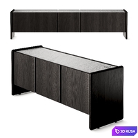 Minotti Logan Wood Sideboards 3D Model Vray, Corona