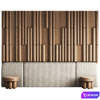 Wall panel/Headboard 6 3D Model Corona