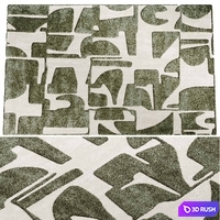 Ecorugs floor rug Papercut yellow 3D Model Vray, Corona
