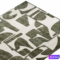 Ecorugs floor rug Papercut yellow 3D Model Vray, Corona