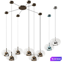 Coimbra by Oriano Favaretto Pendant Lamp 3D Model Vray, Corona