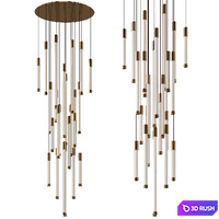 Flux by Haberdashery Pendant Lamp 3D Model Vray, Corona