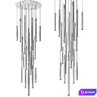 Flux by Haberdashery Pendant Lamp 3D Model Vray, Corona