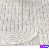Erden Furrow – Natural White rug 3D Model Corona