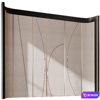 Decorative wall 3d panel headboard 026 3D Model Corona
