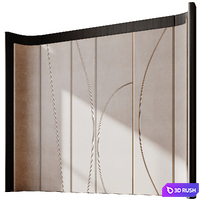 Decorative wall 3d panel headboard 026 3D Model Corona