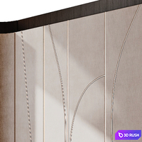 Decorative wall 3d panel headboard 026 3D Model Corona