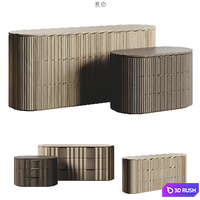 RH BYRON SIDEBOARD LivCollection HRZ-Reveal 3D Model Vray, Corona