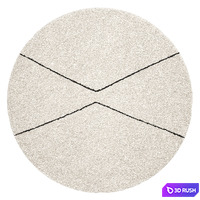 Round Berber style carpet Luna 3D Model Vray, Corona