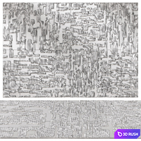 Loloi Bennett 05 White Rug 3D Model Corona