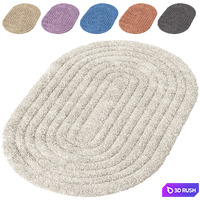 Bath Rug Nia Cream 3D Model Corona