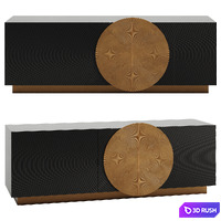 Dobeln Iron and Mango Wood Sideboard 3D Model Corona