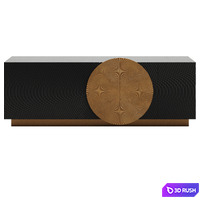 Dobeln Iron and Mango Wood Sideboard 3D Model Corona