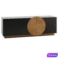 Dobeln Iron and Mango Wood Sideboard 3D Model Corona