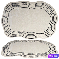 Tapeto viscosa beige RAMZAN 3D Model Corona