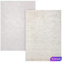 Modern Rugs LA Solid Mohair - Sand and Solid Mohair Blush 3D Model Corona