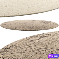 Poliform Trace Round Rug (2 colors) 3D Model Corona