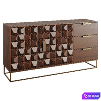 Chest of drawers made of Irpa solid wood 3D Model Vray, Corona