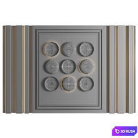 Wall Panel Decor 221 3D Model Vray, Corona