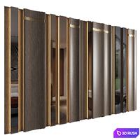 Wall Panel Decor 222 3D Model Vray, Corona