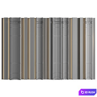 Wall Panel Decor 222 3D Model Vray, Corona