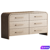 Faydra 6-Drawer Double Dresser 3D Model Corona