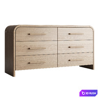 Faydra 6-Drawer Double Dresser 3D Model Corona