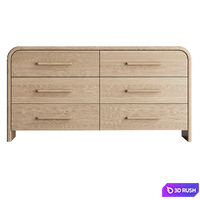 Faydra 6-Drawer Double Dresser 3D Model Corona